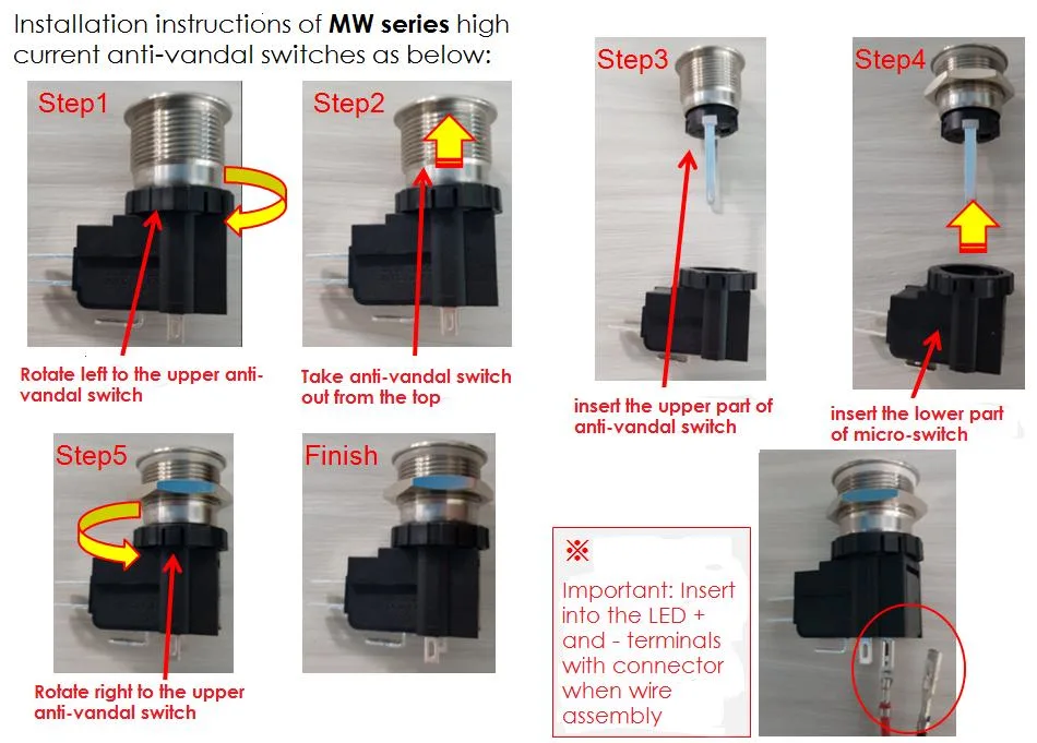 19mm High Current Anti-Vandal Pushbutton Switches