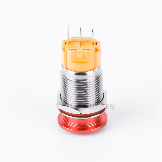 Pulsante con luce LED da 25 mm o interruttore a pulsante dell'ascensore antideflagrante con chiusura in metallo